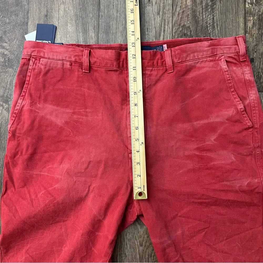 Polo Ralph Lauren Salinger Chino Straight Fit Red Dyed Pants Men Size 38/30